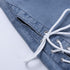 Cutout Statement Strapping Straight Leg Flared Jeans - ROUTINE FASHION